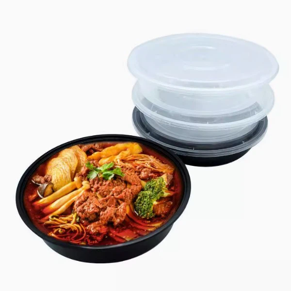 Black Easy Open Plastic Food Container