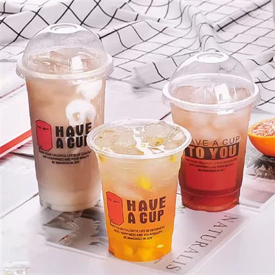 Jednokratna prozirna čašica za hladno piće od sojinog mlijeka